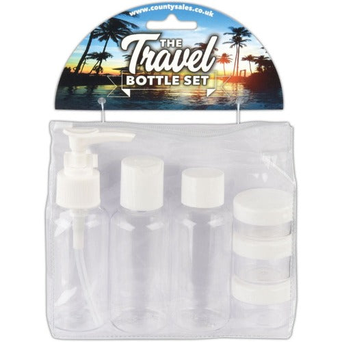 THE TRAVEL BOTTLE SET WITH BAG 7PC
