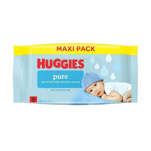Huggies Baby Pure Wipes 60