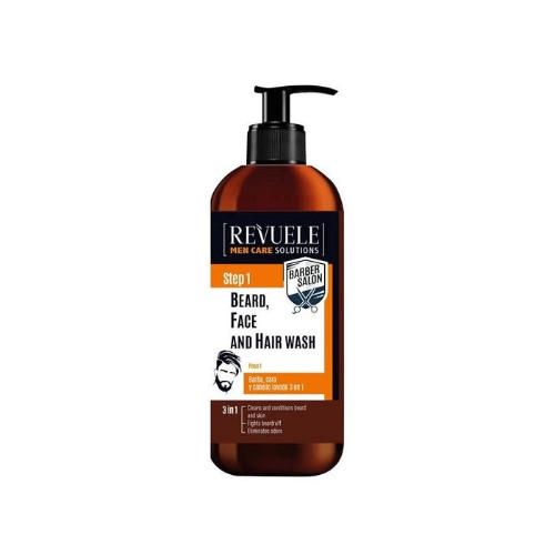 Revuele Barber Salon Beard Face and Hair Wash 3 in 1 300ml Oil