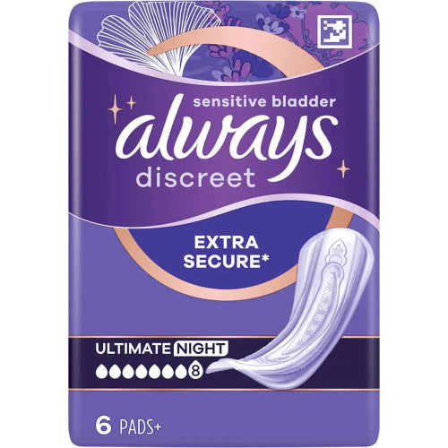 Always Discreet Pads Ultimate Night 6 Pack