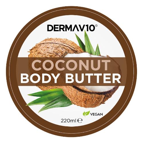 Dermav10 Coconut 220ml Body Butter