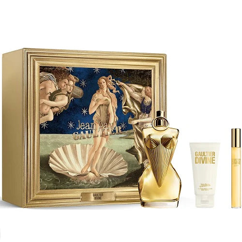 Jean Paul Gaultier Divine 100ml EDP Spray + 10ml EDP Spray + 75 ml Body Lotion Gift Set 2024