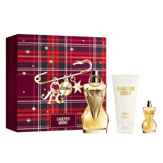 Jean Paul Gaultier Divine 50ml EDP Spray + 6ml EDP + 75ml Body Lotion Gift Set 2025