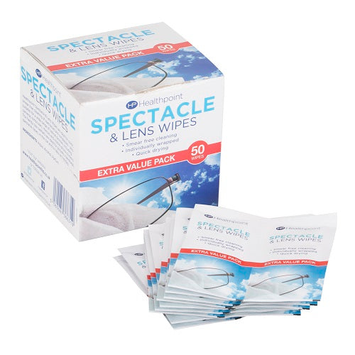 Spectacle & Lens Wipes - 50 Wipes