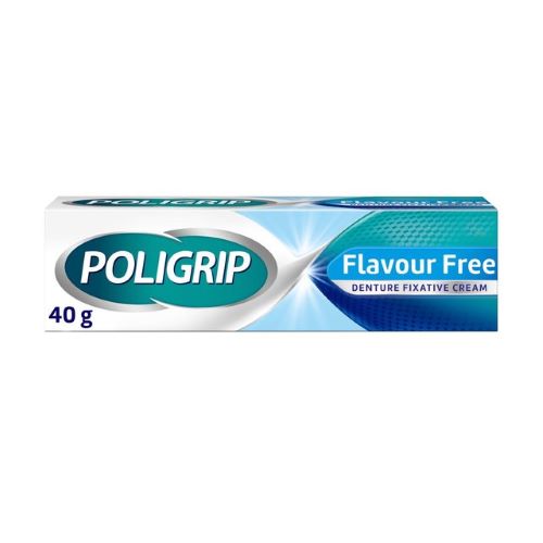 POLIGRIP FLAVOUR FREE DENTURE FIXATIVE CREAM - 40G