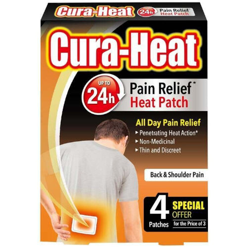 Cura-Heat Back & Shoulder Pain 4 Patches for price of 3