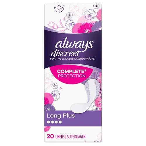 Always Discreet 20 Liners Long Plus