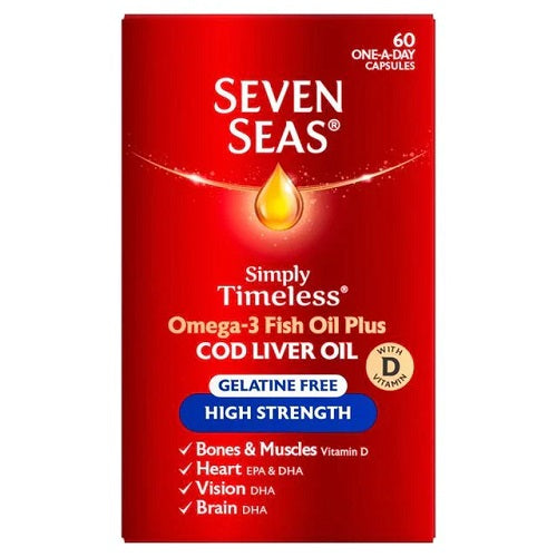 Seven Seas Pure Cod Liver Oil High Strength - 60 Capsules