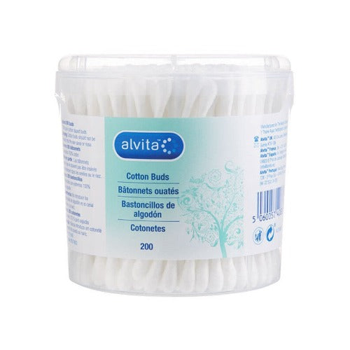Alvita 200 Cotton Buds Paperstem