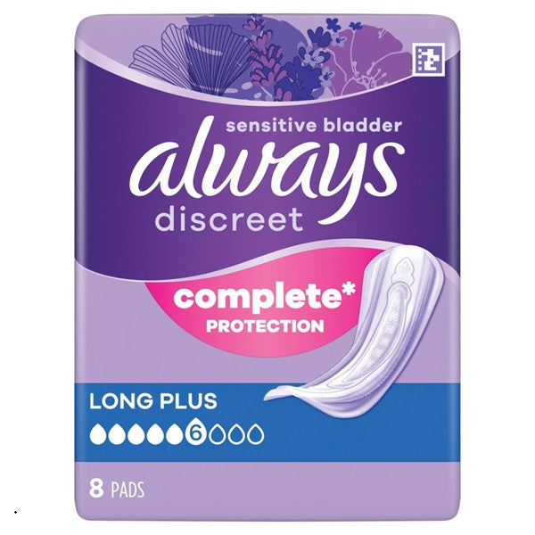 Always Discreet 8 Pads Long Plus