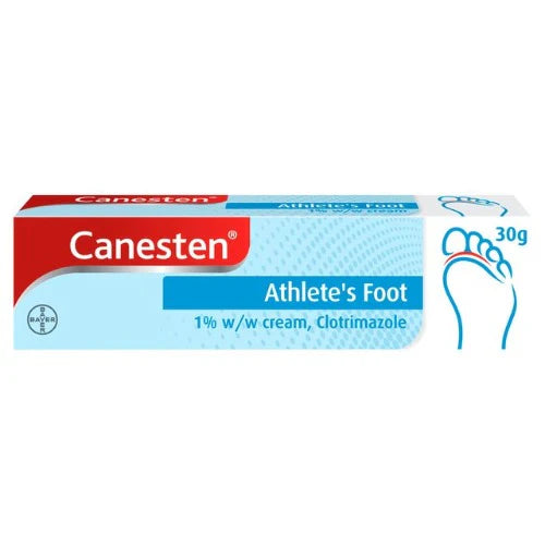 Canesten Athlete's Foot 1% W/W  Clotrimazole Cream - 30g