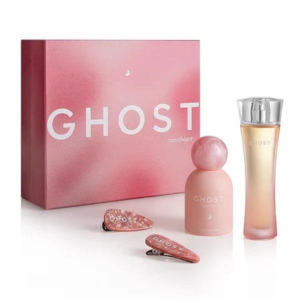 Ghost Sweetheart 30ml EDT Spray + 50ml Hair Perfume + 2 x Pearlescent Hair Clips Gift Set 2025