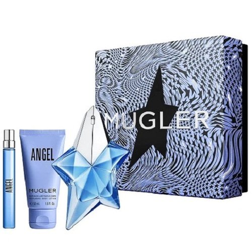 Thierry Mugler Angel 50ml EDP Spray + 10ml EDP Spray + 50ml Body Lotion Gift Set 2023