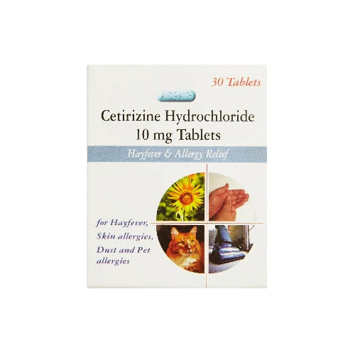 Cetirizine 10mg 30 Tablets