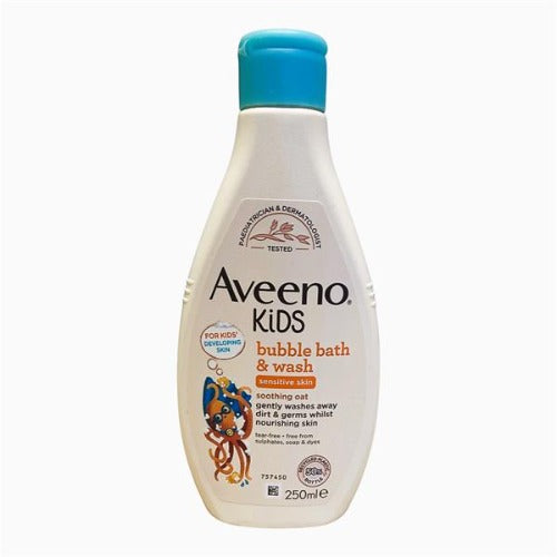 Aveeno Kids 250ml Bubble Bath & Wash
