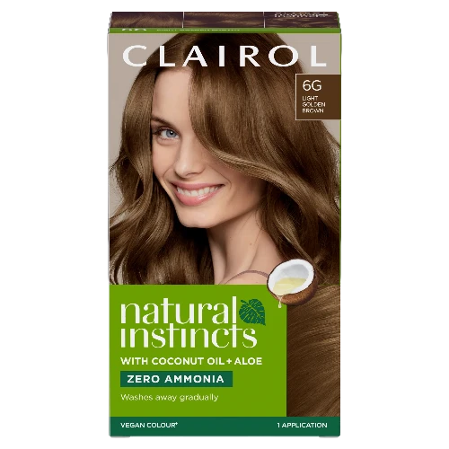 Clairol Natural Instincts Hair Color Dye No Ammonia 6G Light Golden Brown