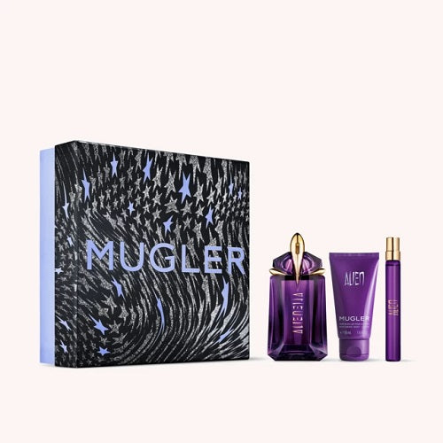 Thierry Mugler Alien 60ml EDP Spray + 10ml EDP Spray + 50ml Body Lotion Gift Set 2024