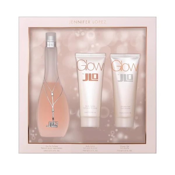 Jennifer Lopez J Lo Glow 100ml Edt +75ml Body Lotion + 75ml Shower Gel