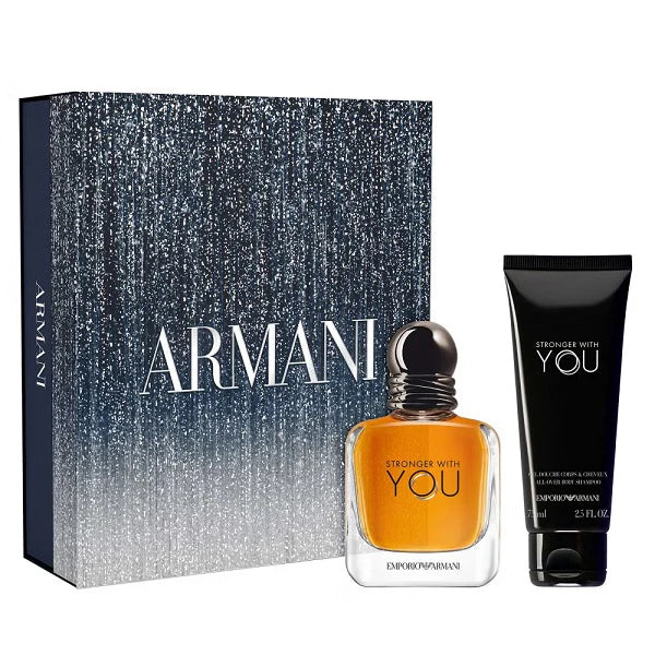 Emporio Armani Stronger With You 50ml EDT Spray + 75ml All-Over Body Shampoo Gift Set 2025