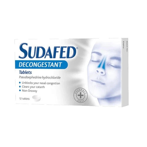 SUDAFED DECOGESTANT 12 TABS