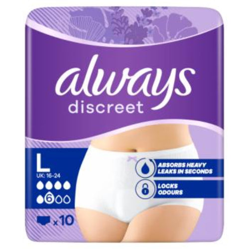 Always Discreet Pants Large 10 Pack
