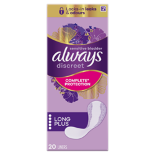 Always Discreet 20 Liners Long Plus
