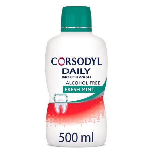 Corsodyl Daily Fresh Mint 500ml Mouthwash Alcohol Free