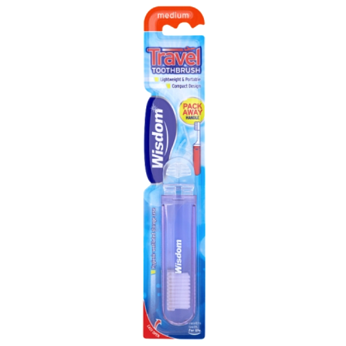 WISDOM TRAVEL TOOTHBRUSH WITH CASE