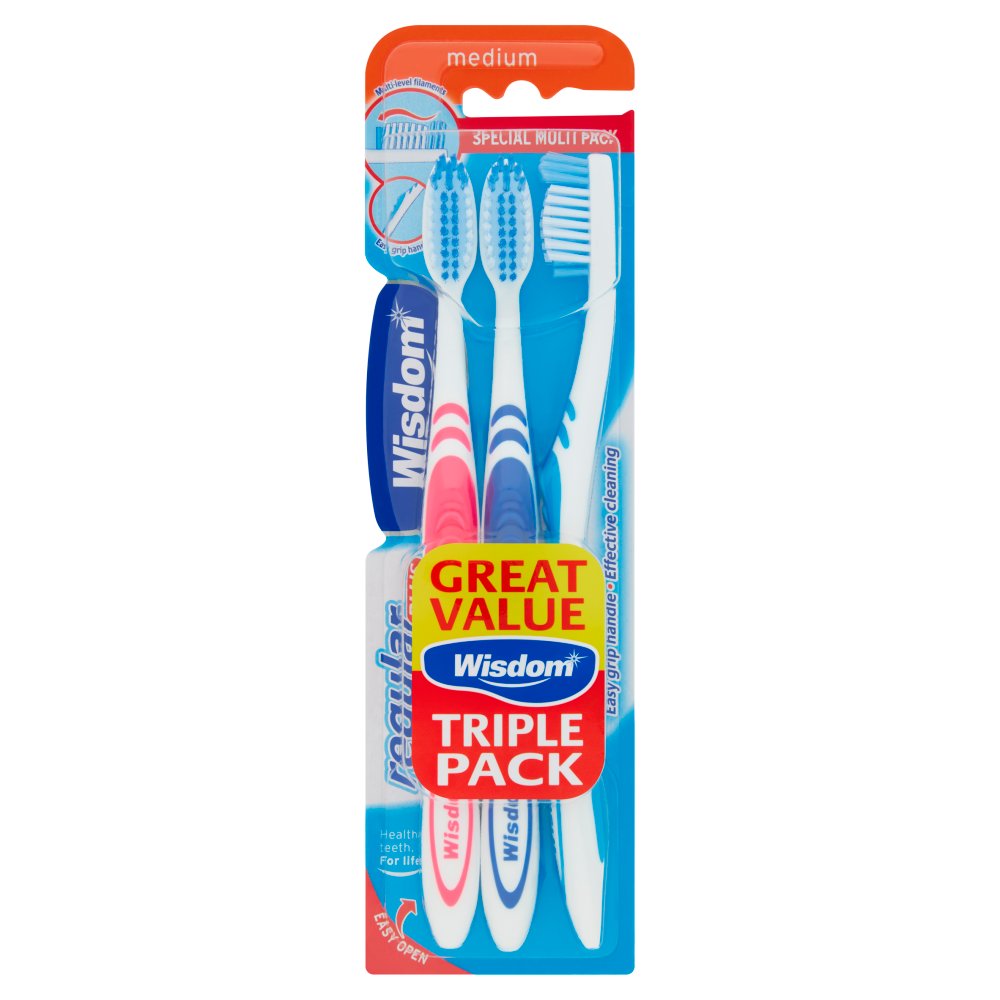 Wisdom Toothbrush Medium 3 Pack