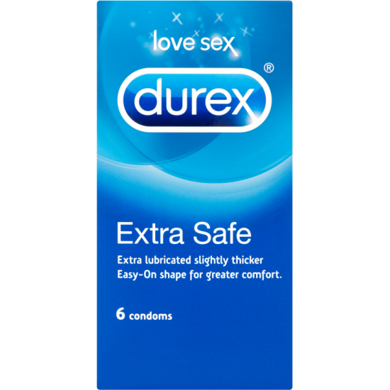 Durex Extra Safe Condoms Extra Lubricated - 6 Condoms