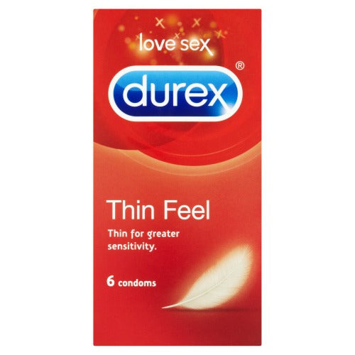 Durex Thin Feel Condoms For Greater Sensitivity - 6 Condoms