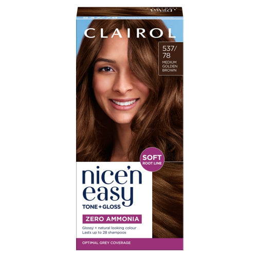 Clairol Nice'n Easy Tone+Gloss  Medium Golden Brown537/78
