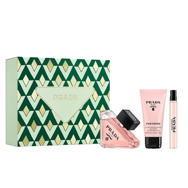 Prada Paradoxe 90ml EDP Spray + 10ml EDP Spray + 50ml Body Lotion Gift Set 2025