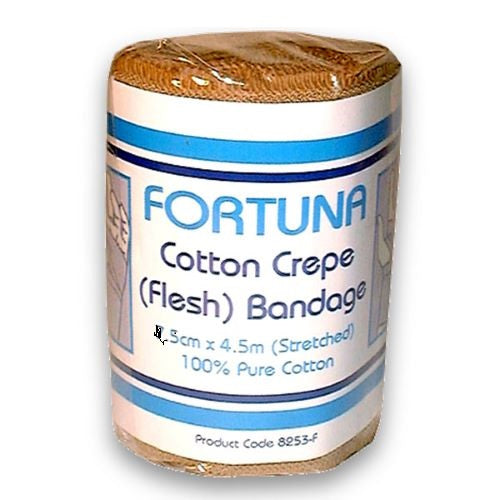 Fortuna Cotton Crepe (flesh) Bandage 5cm X 4.5m Stretched