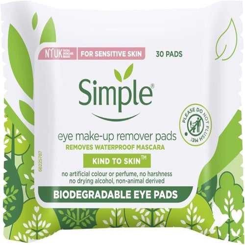 SIMPLE EYE M/UP REMOVER 30 PADS