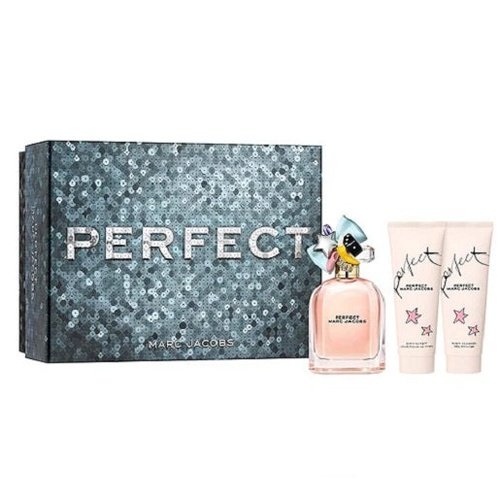 Marc Jacobs Perfect 100ml EDP Spray +75ml Body Lotion +75ml Shower Gel Gift Set 2023