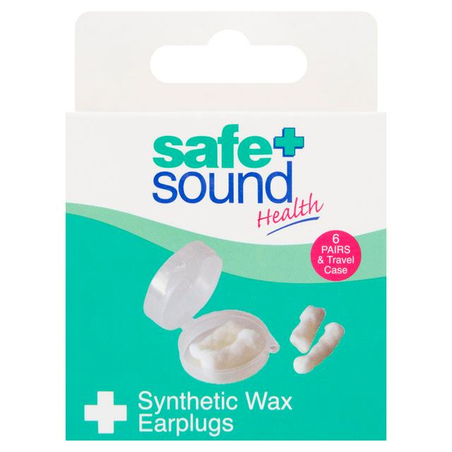 Safe And Sound Synthetic Wax Earplugs 6 Pairs