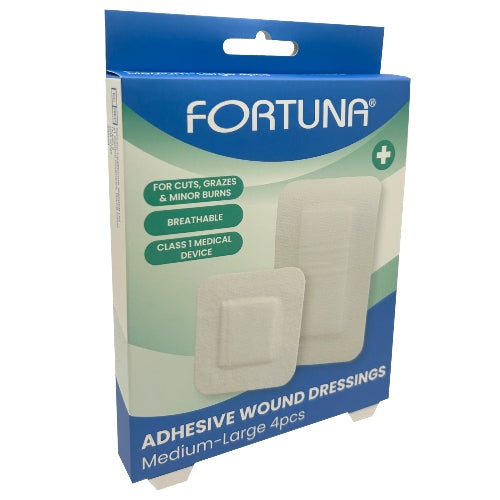 Fortuna Adhesive Wound Dressings Medium-Large 4pcs