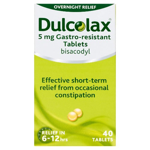 Dulcolax 40 Tablets OverNight Relief 5mg