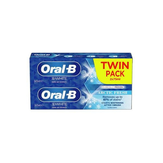 Oral-B 3D White Arctic Fresh Toothpaste 2x75ml 2in1