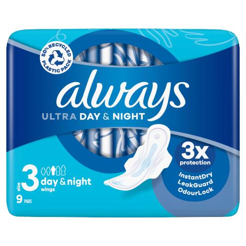 Always Ultra 9 Pads Day&Night Wings