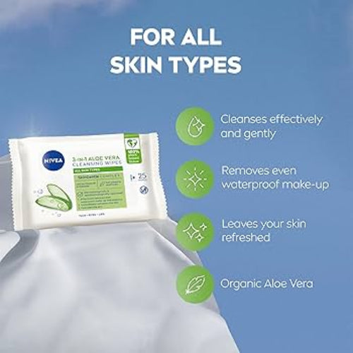 Nivea Aloe Vera Face Cleansing 25 Wipes