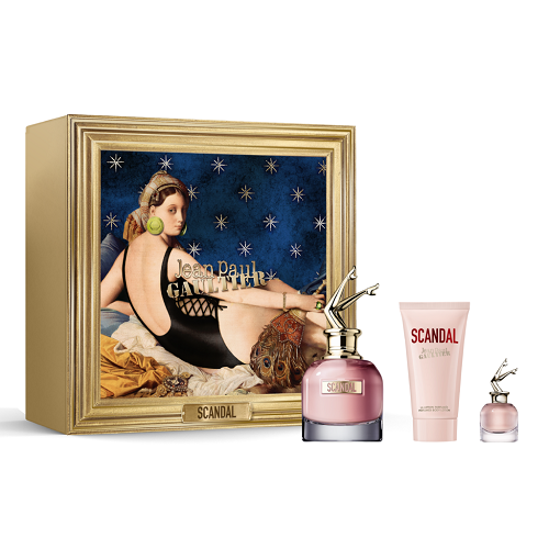 Jean Paul Gaultier Scandal 50ml EDP Spray + 6ml EDP +  75ml Body Lotion Gift Set 2024