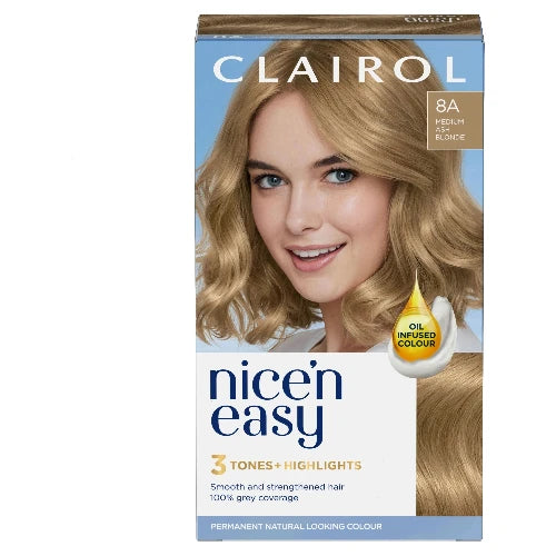 Clairol Nice N Easy Medium Ash Blonde 8a (new)