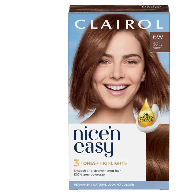 Clairol Nice N Easy 6W Light Mocha Brown