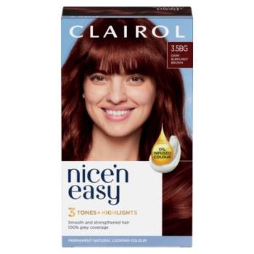 Clairol Nice N Easy Dark Burgundy Brown 3.5bg (new)