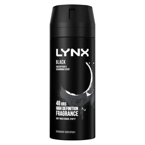 LYNX BLACK FROZEN PEAR & CEDARWOOD 48HRS DEO SPRAY 150ML