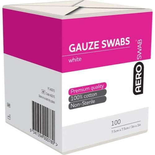 Aero 8ply Gauze Swab 7.5x7.5cm
