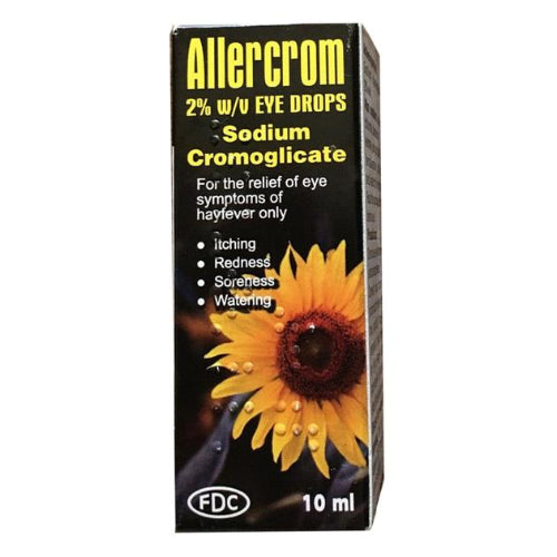 Allercrom 2% w/v Eye drops - Sodium Cromoglicate 10ml