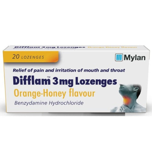 Difflam 3mg Lozenges Orange/Honey